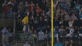 Illustration for article titled Fan In Charlotte Is Pointing A Light At Graham Gano During FG Attempts